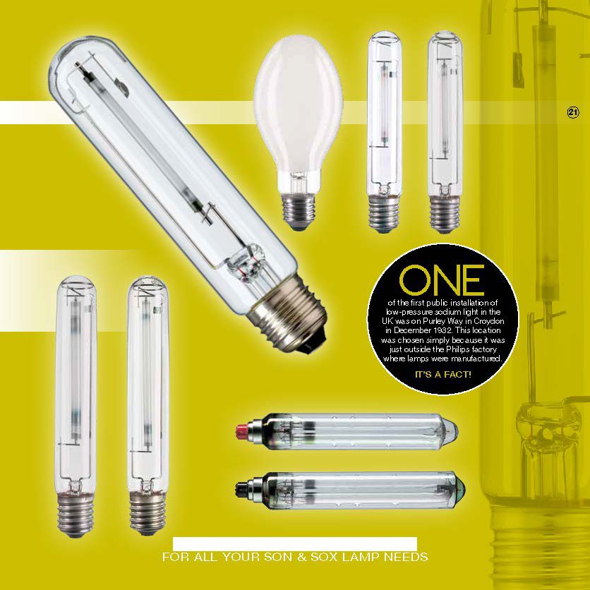 Son & Sox Lights from City Lighting City Lighting offers a full range of SON & SOX lamps for various applications