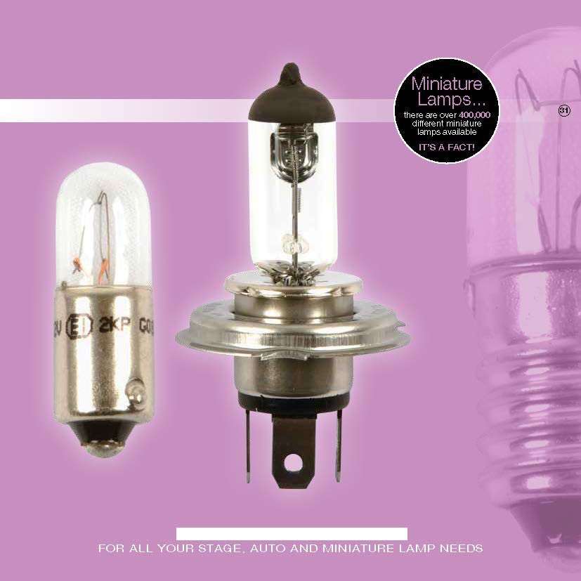 Stage, Auto and Miniature lamps available from City Lighting Chelmsford Stage, Auto and Miniature lamps available from City Lighting Chelmsford